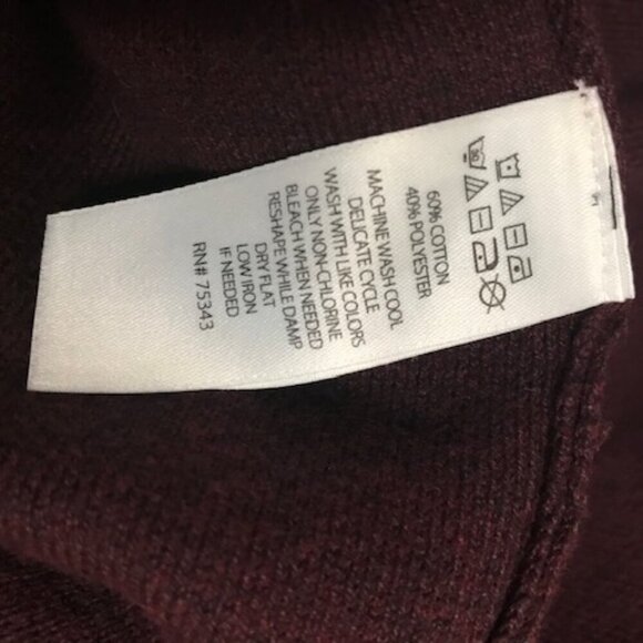 NWT Rachel Zoe Open Front Cardigan Sweater -Wine Burgundy Knit Long Sleeve XS - Picture 9 of 11